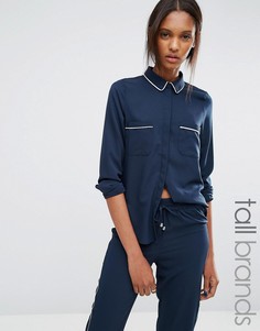 Рубашка с окантовкой Vero Moda Tall - Темно-синий