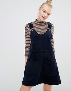 Вельветовый сарафан Monki - Темно-синий