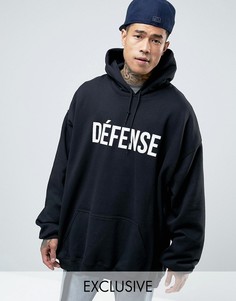 Oversize‑худи c принтом Defence Reclaimed Vintage - Черный