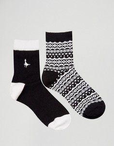 2 пары носков Jack Wills Pullborough - Черный