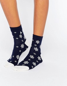 Носки с узором интарсия Jack Wills Abballay - Синий