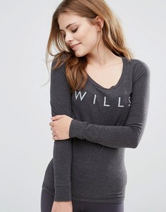 Пижамный лонгслив Jack Wills Glossop - Черный