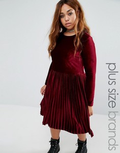 Бархатное приталенное платье Alice &amp; You - Красный