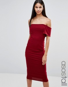 Облегающее платье миди ASOS TALL - Красный