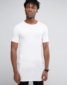Длинная облегающая футболка Only &amp; Sons - Белый