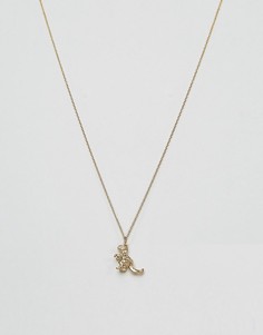 Ожерелье с подвеской в виде динозавра Orelia - Золотой