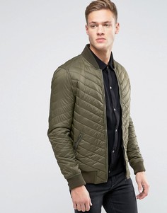 Стеганая куртка-пилот Burton Menswear - Зеленый