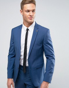 Фактурный пиджак слим Burton Menswear - Синий