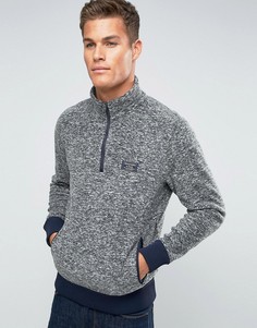 Серый свитшот через голову из флиса Abercrombie &amp; Fitch - Серый