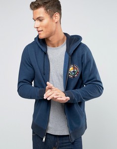 Синее худи на молнии Abercrombie &amp; Fitch - Темно-синий