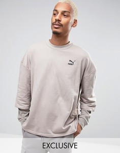 Бежевый свитшот с двухслойными рукавами Puma эксклюзивно для ASOS - Бежевый
