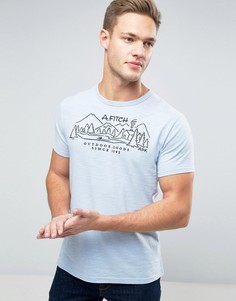Светло-синяя футболка с логотипом Abercrombie &amp; Fitch - Синий