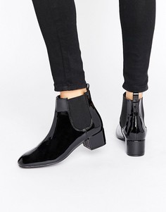 Лакированные ботильоны челси Monki - Черный