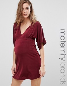 Платье для беременных с рукавами-кимоно и V-образным вырезом Missguided Maternity - Красный