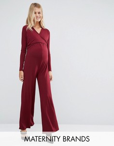Комбинезон с длинными рукавами для кормления Bluebelle Maternity - Красный