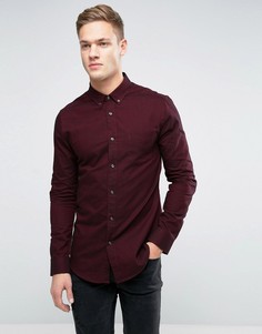 Оксфордская рубашка узкого кроя Burton Menswear - Красный