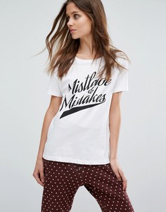 Noisy May Kick Backs Christmas Mistletoe Tee - Белый