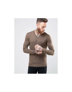 Джемпер из мериносовой шерсти с V-образным вырезом Selected Homme - Красный