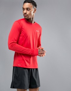 Красный лонгслив из быстросохнущей ткани Nike Running Dri-FIT Miller 683570-657 - Красный