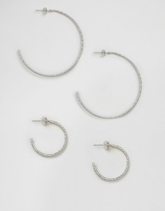 Набор серег-колец Pieces Denize - Серебряный