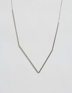 Ожерелье с подвеской-трубочкой Weekday - Серебряный