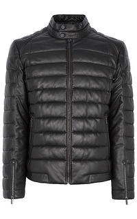 кожаная куртка на синтепоне Urban Fashion For Men