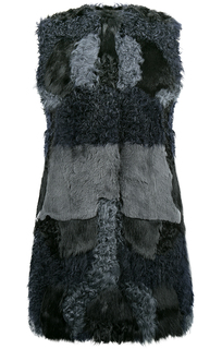 Жилет из овчины и меха кролика Virtuale Fur Collection