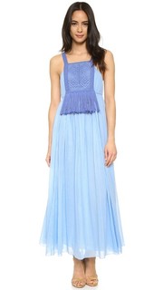 Макси-платье со связанной крючком отделкой Giada Forte