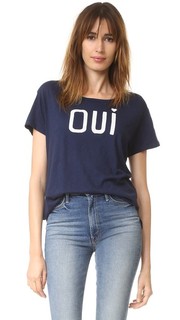 Свободная футболка с надписью «Oui» Sundry