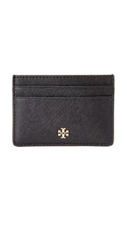 Узкий футляр для пластиковых карт Saffiano Tory Burch