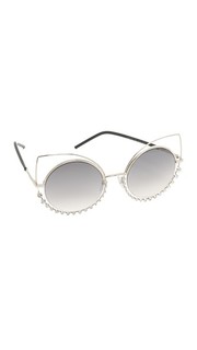 Солнцезащитные очки Double Trouble с проволокой и кристаллами Marc Jacobs