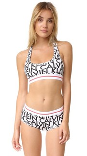 Современный хлопковый бюстгальтер без косточек с логотипом Calvin Klein Underwear