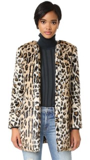 Пальто Elvina из искусственного меха с леопардовым принтом Cupcakes and Cashmere