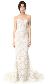 Кружевное вечернее платье Angelica без бретелек Reem Acra