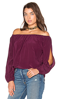 Open sleeve shirttail boho silk top - Chaser