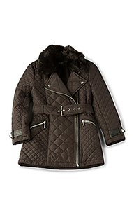 Quilted faux fur coat - Bardot Junior