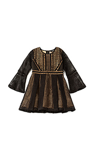 Paneled grid dress - Bardot Junior