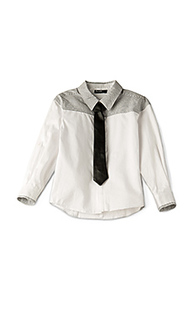 Pu tie shirt - Bardot Junior