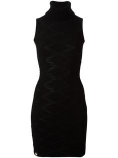 трикотажное платье с отворотной горловиной Philipp Plein