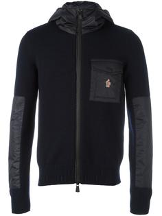 knitted patchwork hoodie Moncler Grenoble