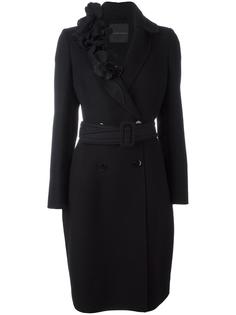 пальто с цветочной аппликацией Ermanno Scervino