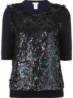 sequinned knit top Oscar de la Renta