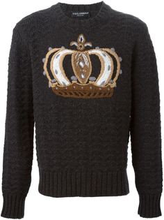 свитер с вышивкой короны  Dolce &amp; Gabbana