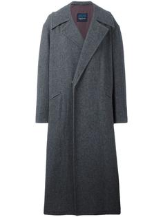 concealed fastening mid coat Yohji Yamamoto