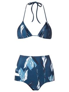 printed triangle bikini set Giuliana Romanno