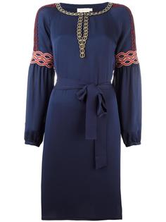 longsleeved belted dress Tory Burch