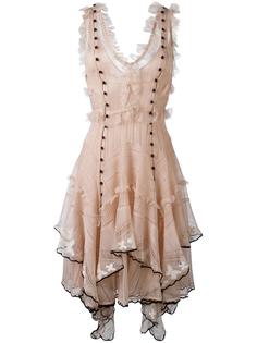 платье с вышивкой Alexander McQueen