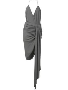 halterneck ruched asymmetric dress Alexandre Vauthier