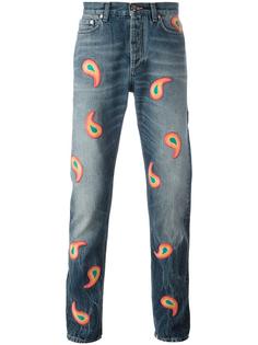 embroidered paisley jeans Paul Smith