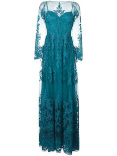 draped sheer maxi dress Zuhair Murad